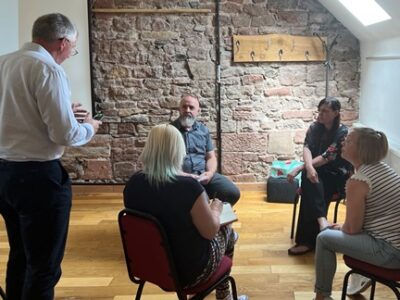 Trustee Colin holds a Leadership session